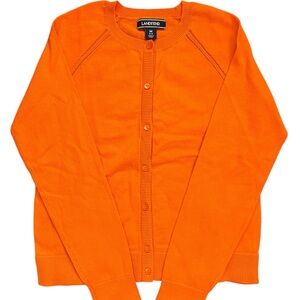 Lands' End Girls Orange Caridgan
